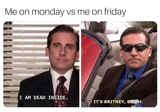 Friday office meme