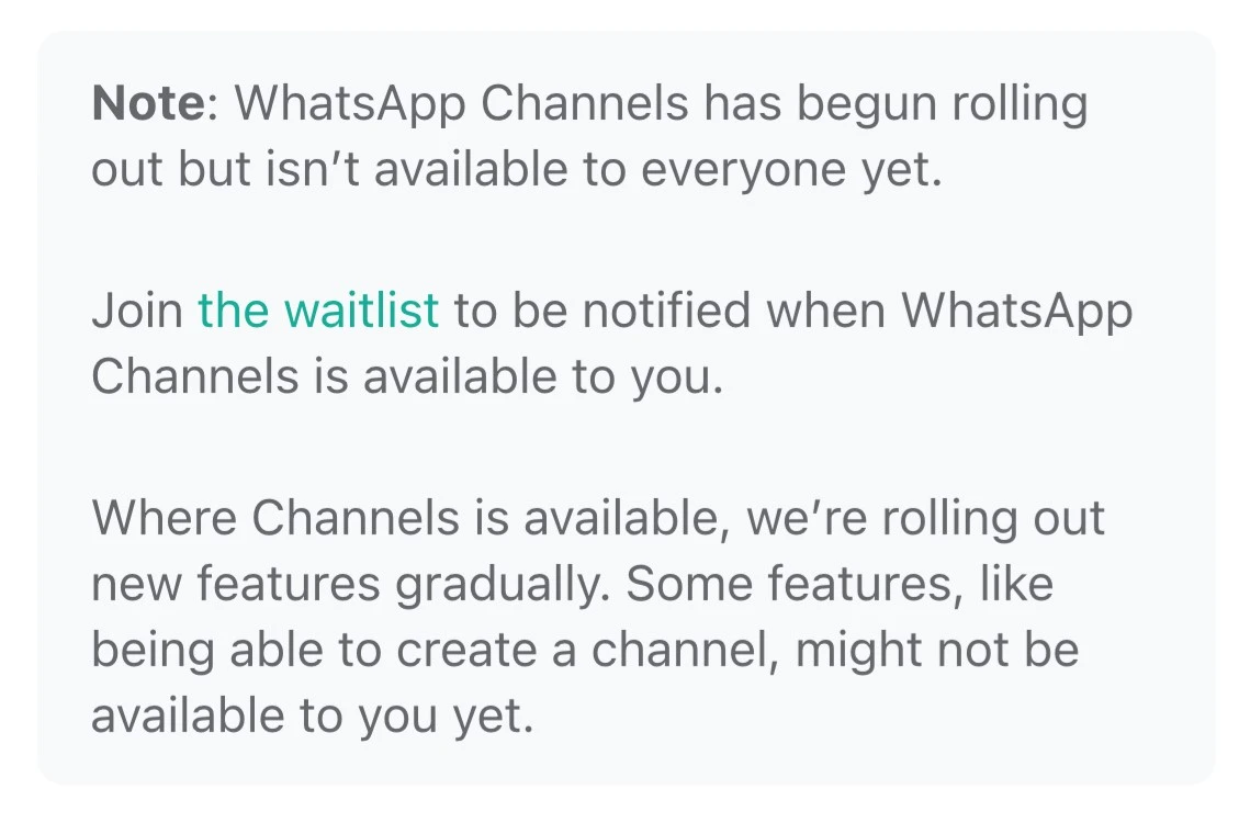  WhatsApp Broadcasts note 